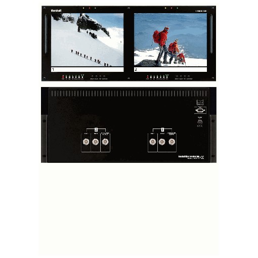 Lot De 2 écrans Marshall V-R44P SDI – Quad Monitors, Rack Mount – Occasion